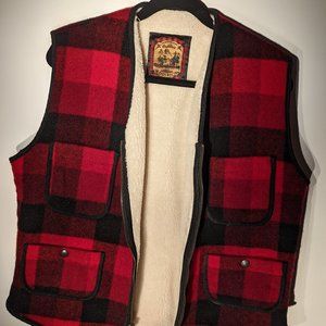 Vintage Woolrich Buffalo Check Wool Vest.